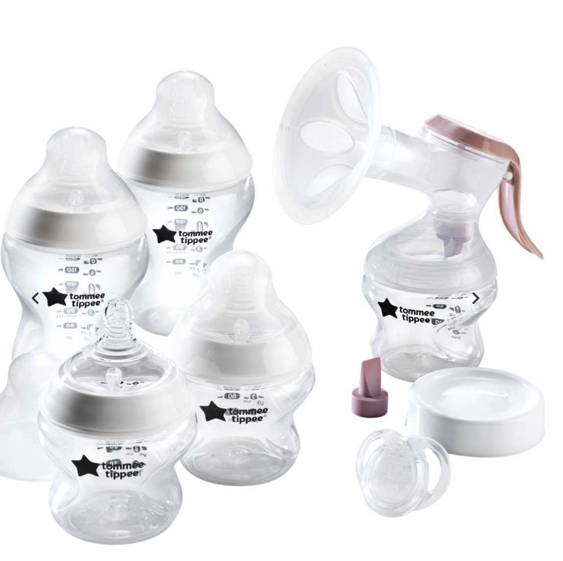 Tommee Tippee Breastfeeding Kit with Manual Breast Pump and Bottles - Big W